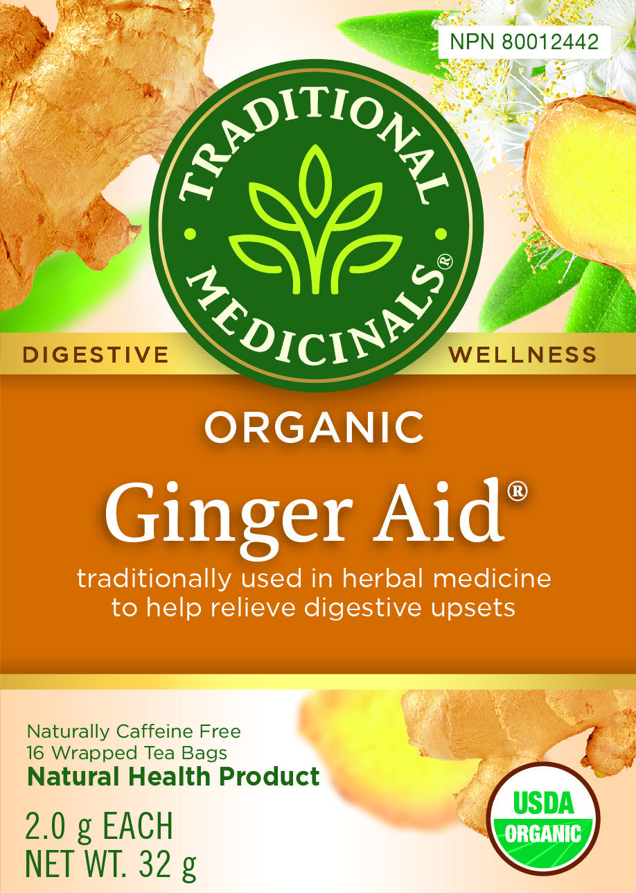Traditional Medicinals Organic Ginger Aid 16 Tea Bags