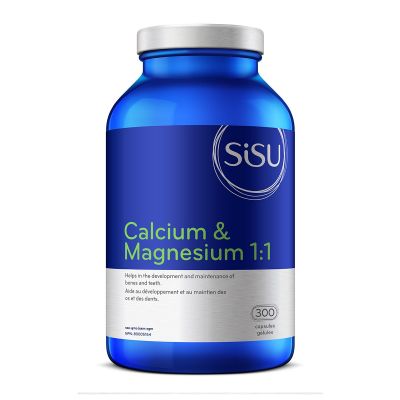 Sisu Calcium & Magnesuim Citrate 1:1 300 Veg Capsules