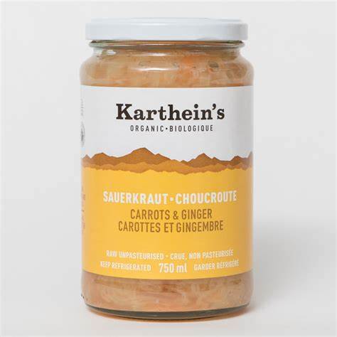 Karthein's Carrot & Ginger Sauerkraut 750ml Refrigerated