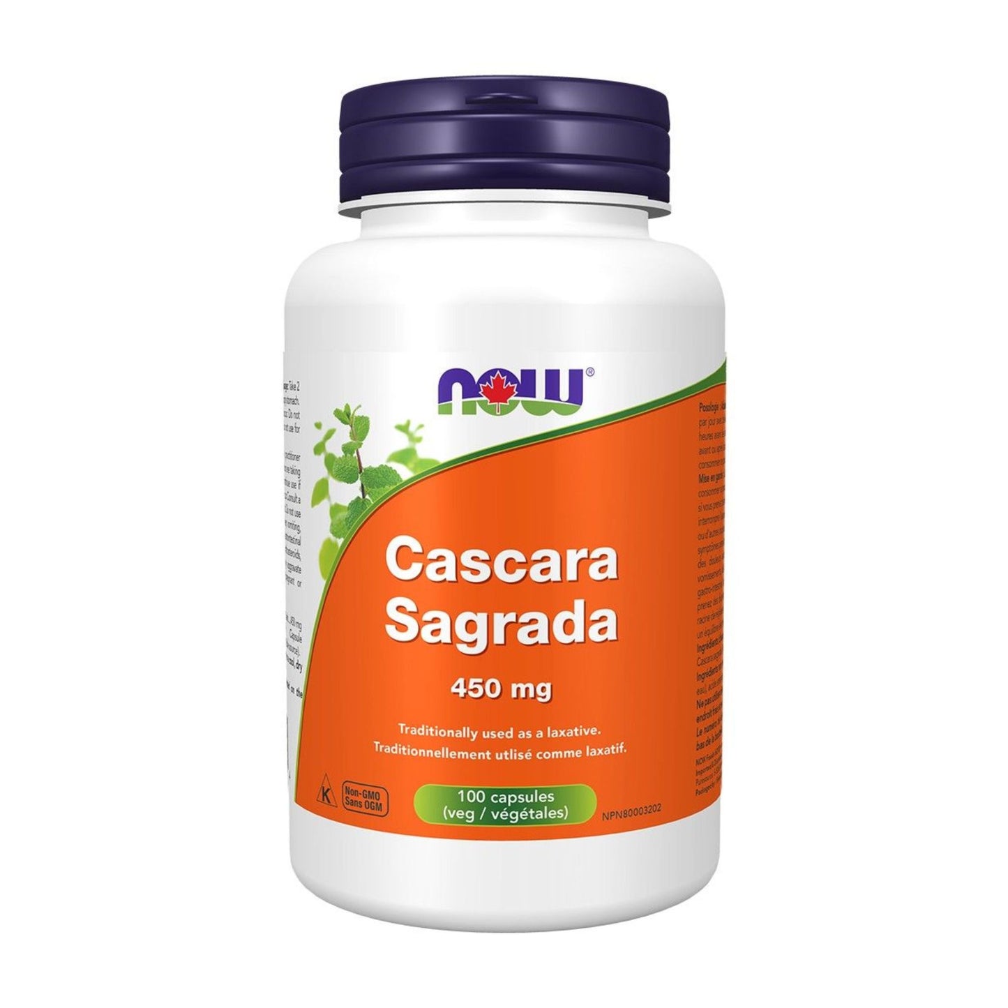 NOW Cascara Sagrada 450mg 100 Veg Capsules
