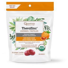 Quantum Organic TheraZinc Blood Orange 18 Lozenges