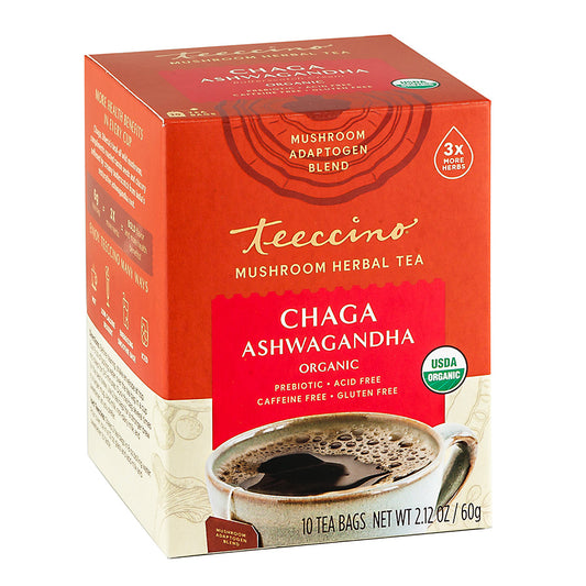 Teeccino Chaga Ashwaganda 10 Teabags