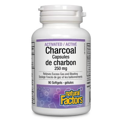 Natural Factors Activated Charcoal 90 Softgels