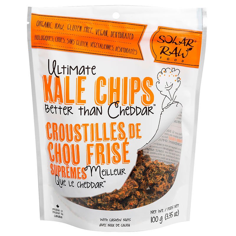 Solar Raw Kale Chips Cheddar 100g