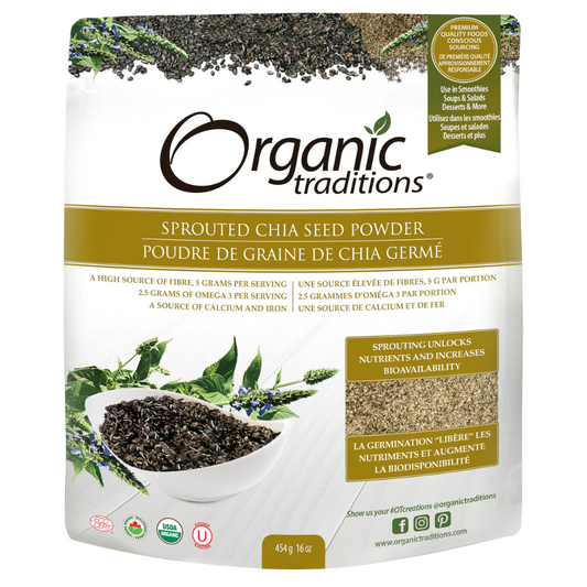 Organic Traditions Sprouted Chia Seeds 454g