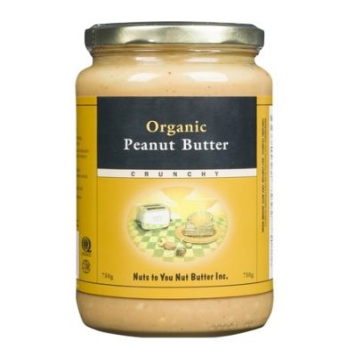 Nuts To You Organic Crunchy Peanut Butter 750g