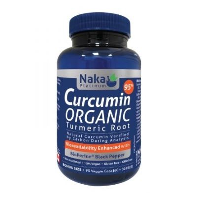 Naka Organic Curcumin with Black Pepper 90 Capsules