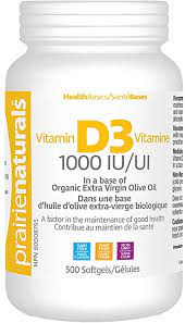 Prairie Naturals Vitamin D 1000IU 500 Soft Gels