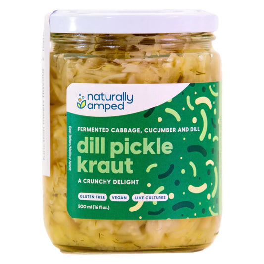 Naturally Amped Dill Pickle Kraut 500ml