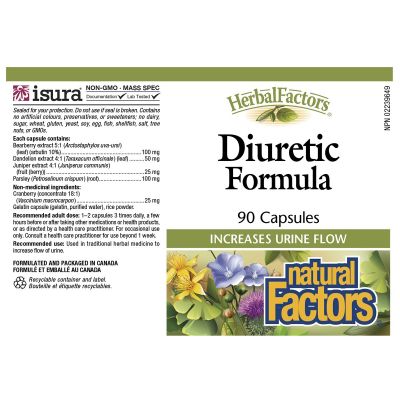 Natural Factors Diuretic Formula 90 Capsules