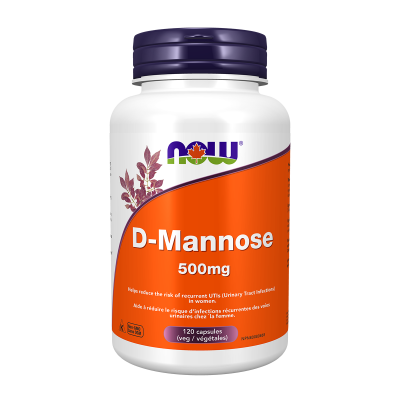 Now D-Mannose 500mg 120 Veg Capsules