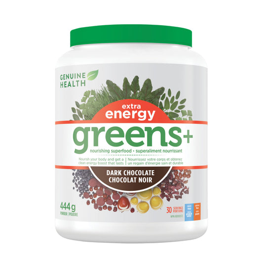 Genuine Health Greens+ Energy- Dark Chocolate 444g