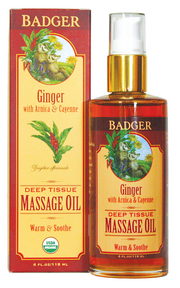 Badger Ginger Deep Tissue Massage Oil 118ml