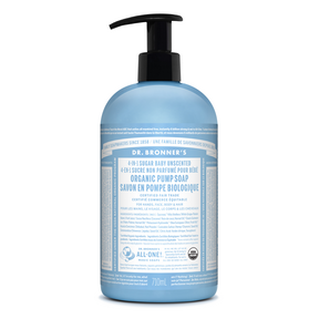 Dr. Bronner's Baby Unscented Sugar Pump Soap 710ml