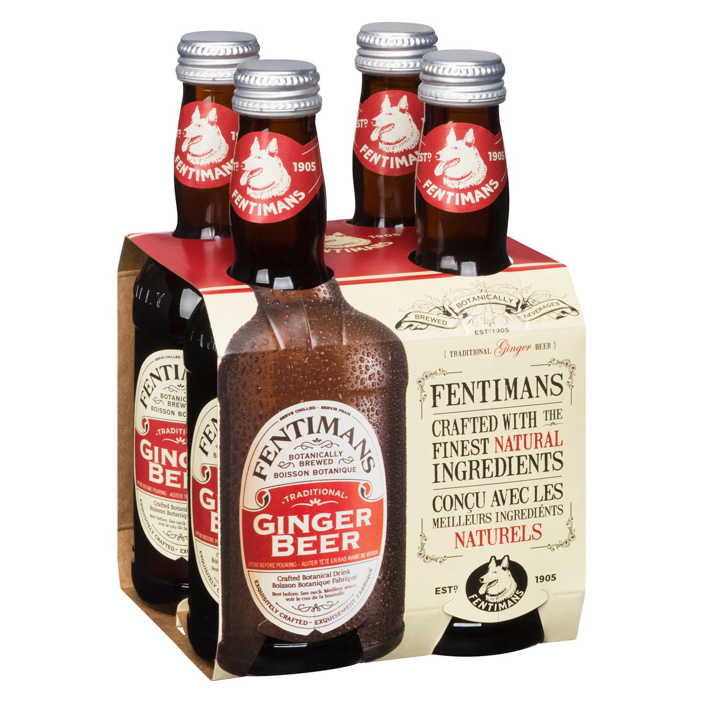 Fentimans Traditional Ginger Beer 200ml 4 pack