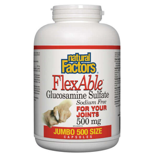 Natural Factors FlexAble Glucosamine Sulfate 500 Capsules