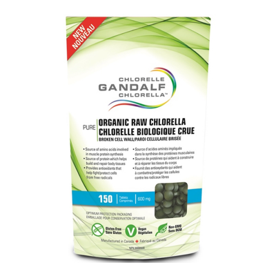 Gandalf Organic Raw Chlorella 600mg Tablets