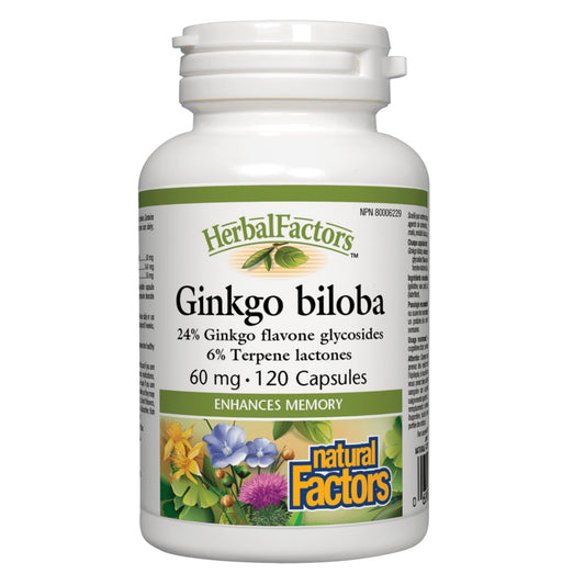 Natural Factors Ginkgo Biloba 120 Capsules