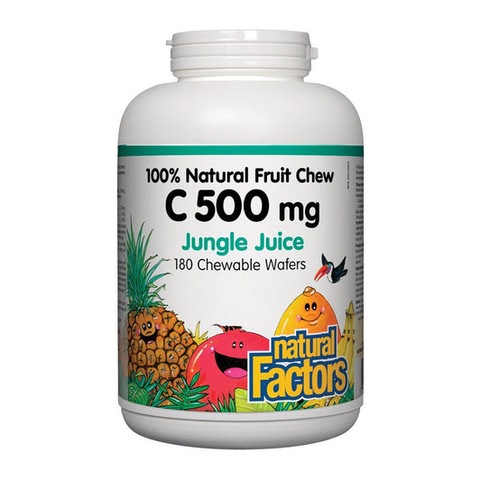 Natural Factors Vitamin C 500mg Jungle Juice 180 Chews