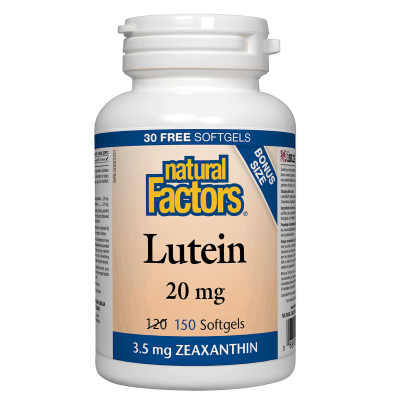 Natural Factors Lutein 20mg 150 Softgels