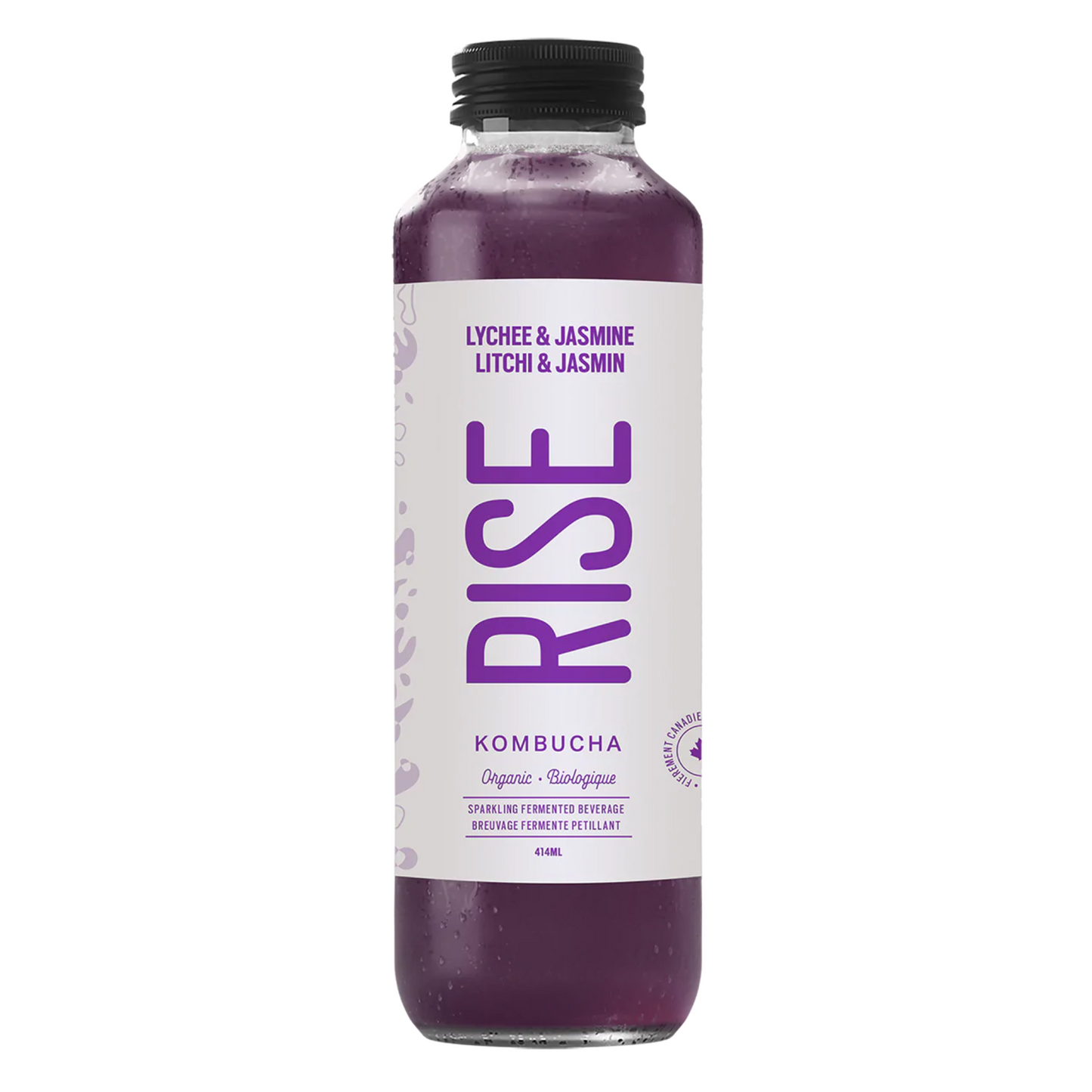 Rise Kombucha Lychee Jasmine 414ml Refrigerated