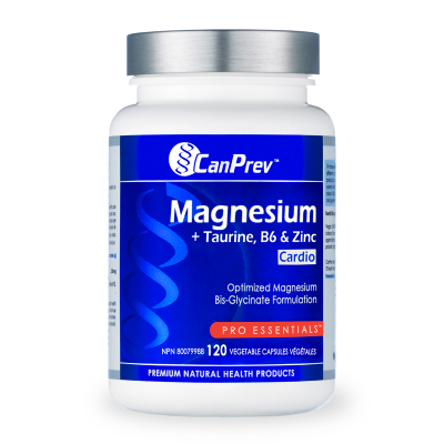 CanPrev Magnesium+ Taurine, B6, & Zinc 120 Capsules