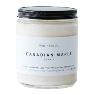 Wax + Fire Canadian Maple Soy Candle