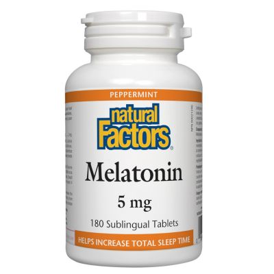 Natural Factors Melatonin 5mg 180 Sublingual Tablets