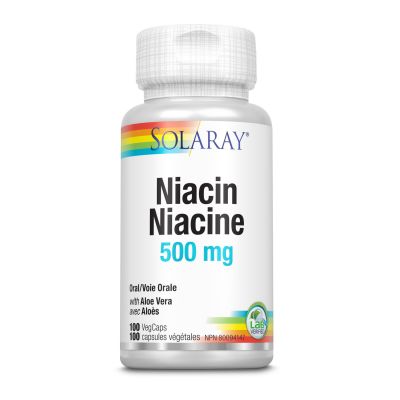 Solaray Niacin 500mg 100 Veg Capsules