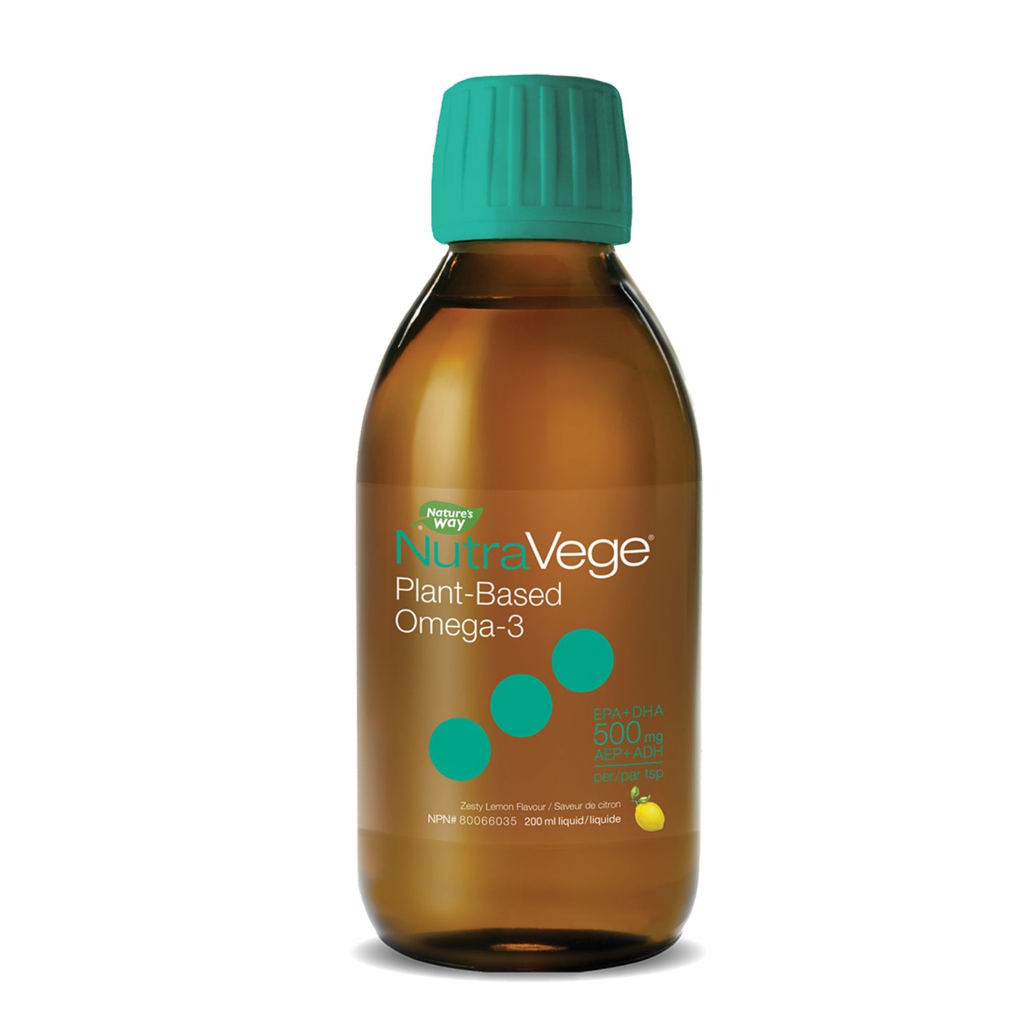 NutraVege Omega-3 Plant Based- Zesty Lemon 200mL