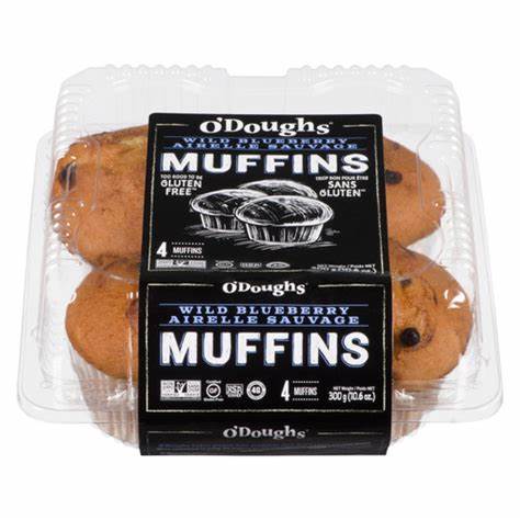 O'Doughs Wild Blueberry Muffins (4pk) Frozen