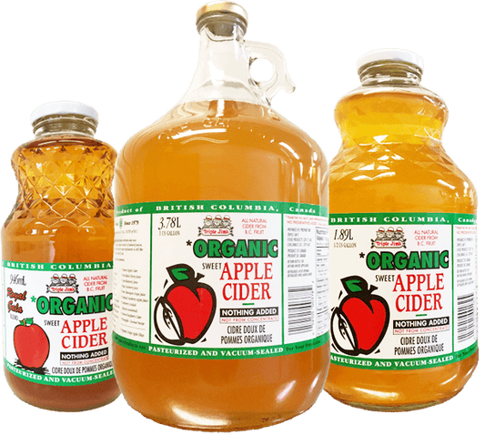 Triple Jim's Organic Sweet Apple Cider Juice 3.78L