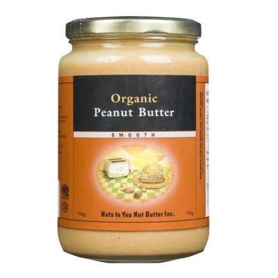 Nuts To You Organic Smooth Peanut Butter 750g