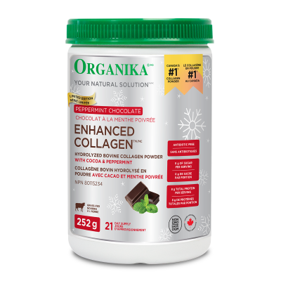 Organika Enhanced Collagen Peppermint Chocolate 252g