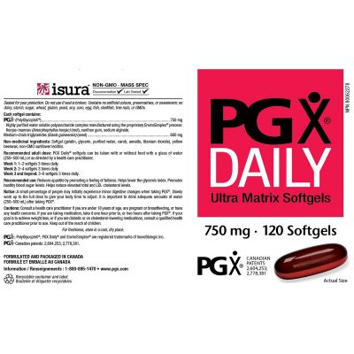 Natural Factors PGX Daily Ultra Matrix 750mg 120 Softgels