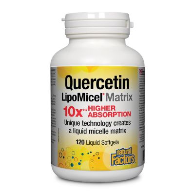 Natural Factors Quercetin Lipomicel Matrix 120 Softgels