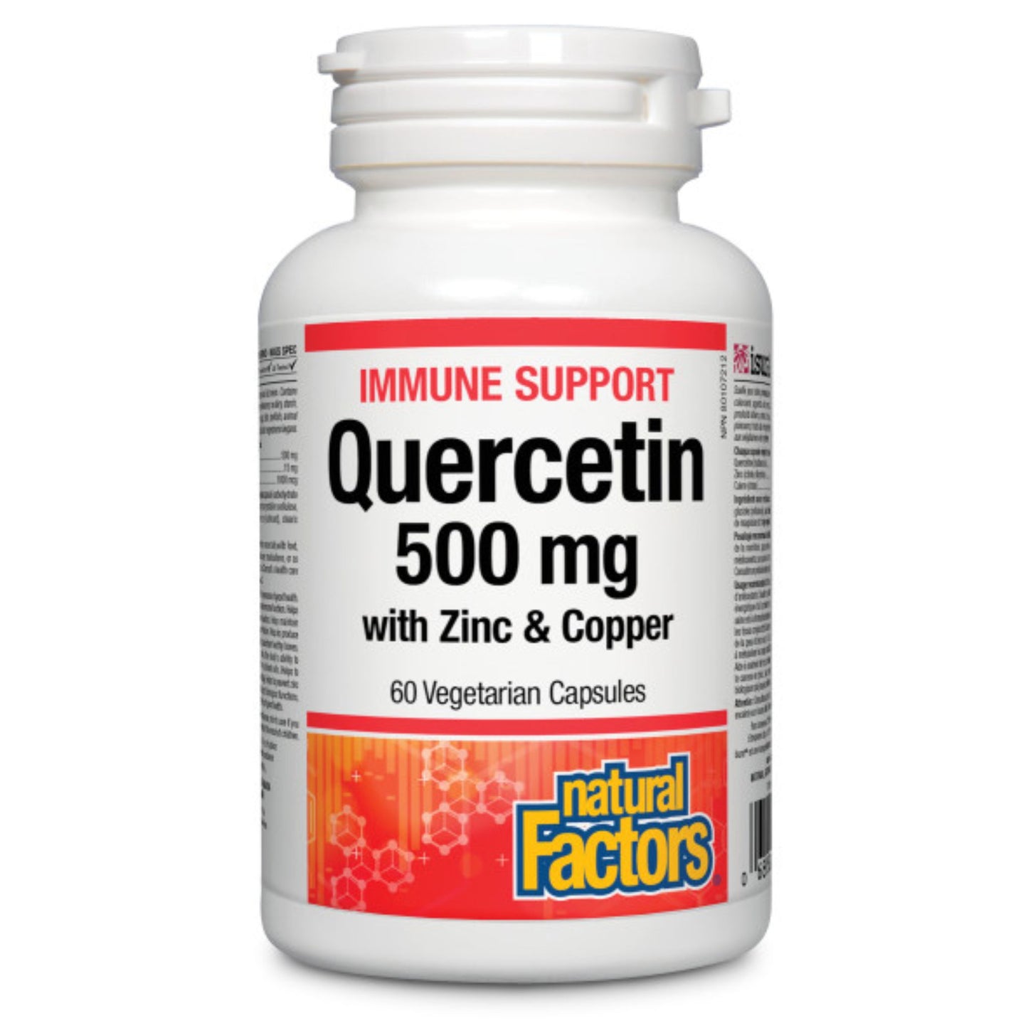 Natural Factors Quercetin 500 Mg with Zinc & Copper 60 Veg Capsules