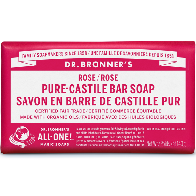 Dr. Bronner's Rose Castile Bar Soap 140g