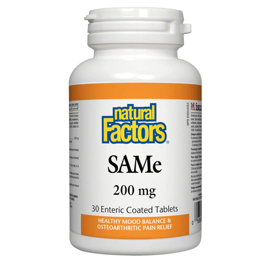 Natural Factors SAMe 200 mg 30 Enteric Coated Tablets
