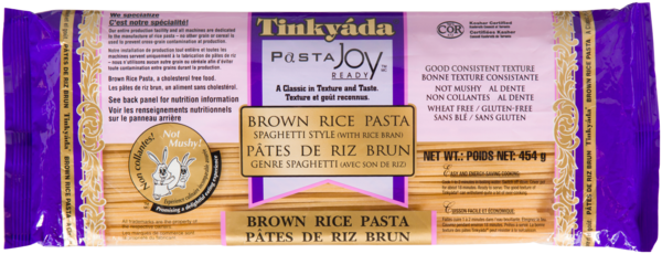 Tinkyada Brown Rice Pasta Spaghetti With Bran 454g