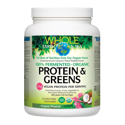 Whole Earth & Sea Organic 100% Fermented Protein & Greens Tropical 660g