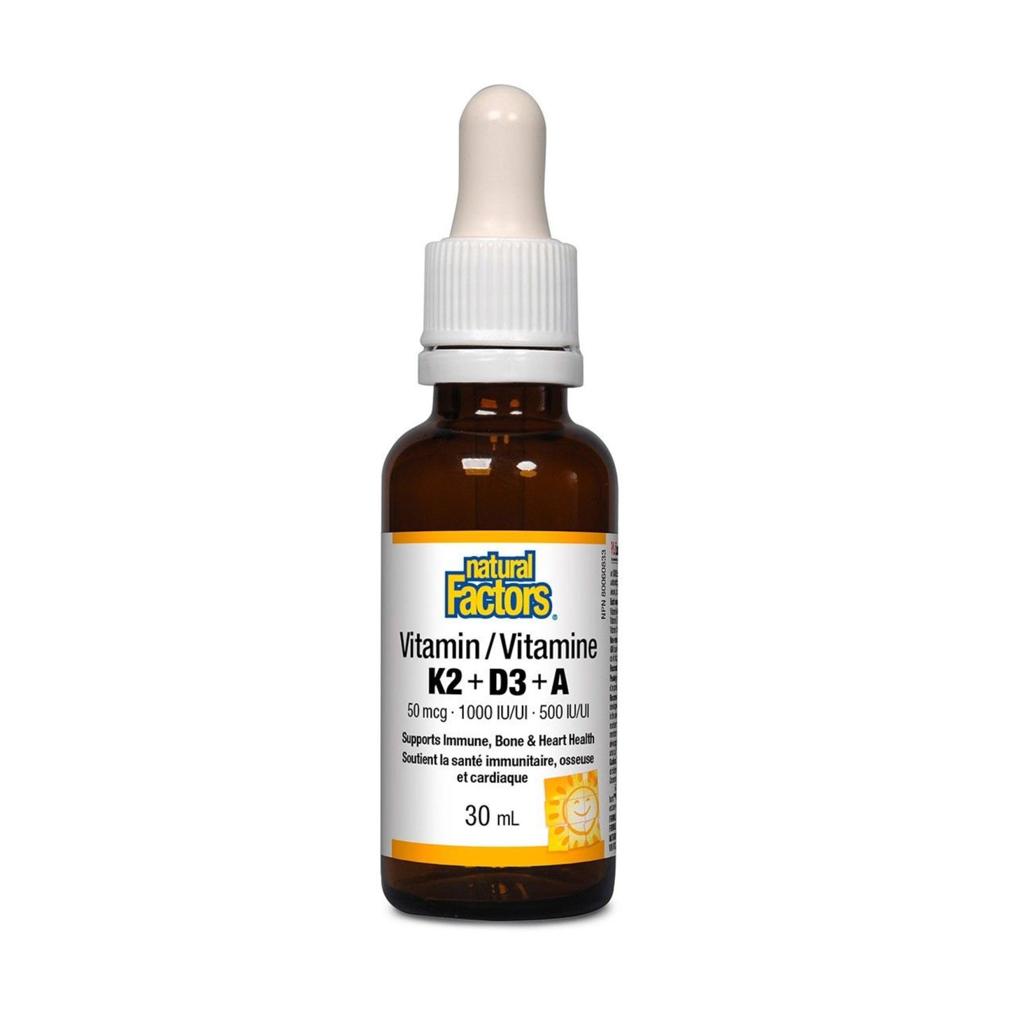 Natural Factors Vitamin K2+D3+A 30mL