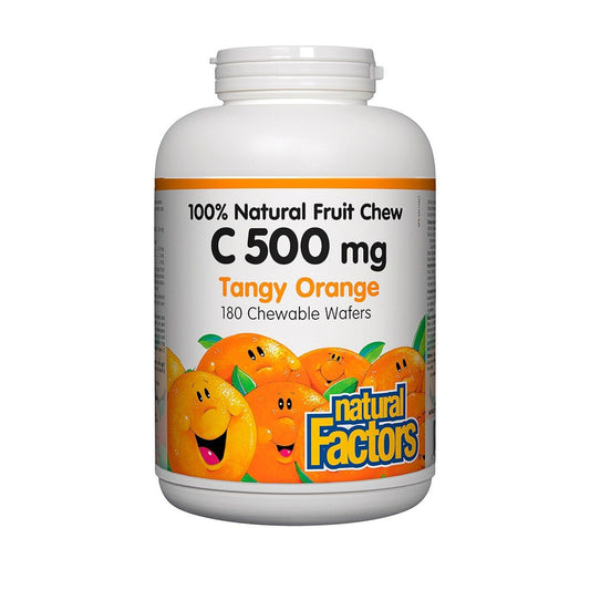Natural Factors Vitamin C 500mg Tangy Orange 180 Chews