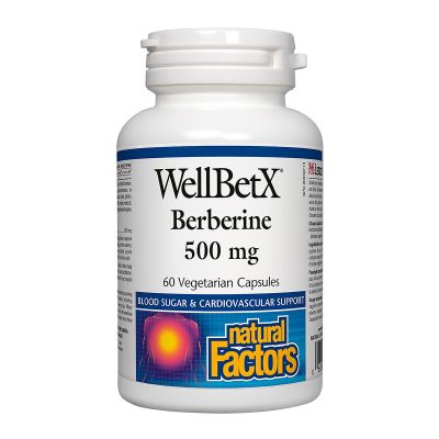 Natural Factors WellBetX Berberine 500mg 60 Vegetarian Caps