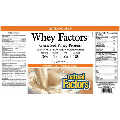 Natural Factors Whey Factors®   1 kg Powder Unflavoured