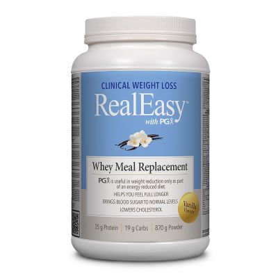 Natural Factors Real Easy With PGX Whey Meal Replacement Vanilla 870g