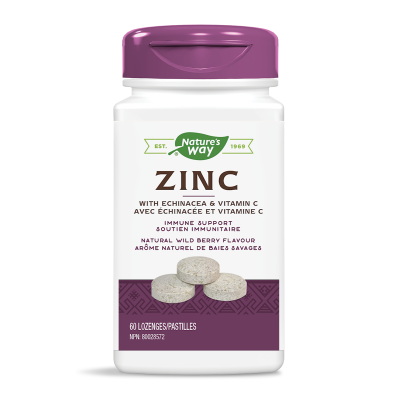 Nature's Way Zinc with Echinacea & Vitamin C 60 Lozenges
